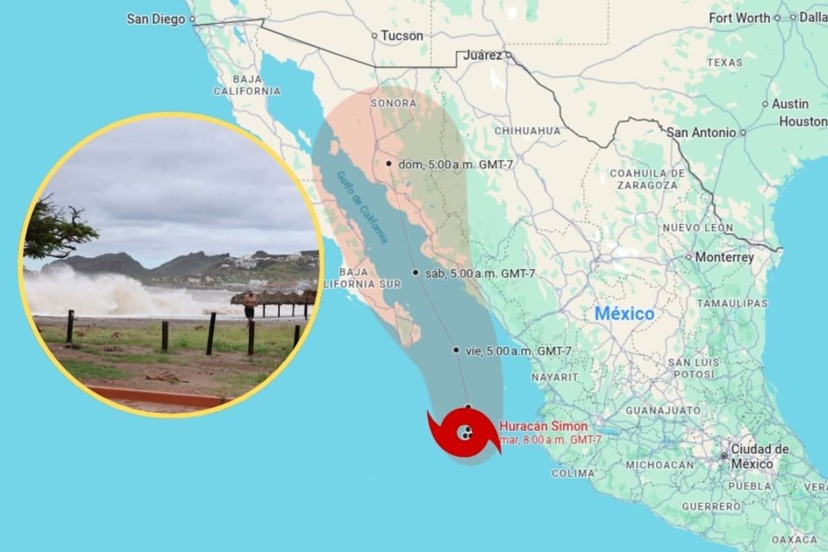 Huracán Simón podría desplazarse hacia el golfo de California y sus remanentes llegar a Sonora el fin de semana, por lo que Protección Civil vigila posibles lluvias en cinco municipios del sur