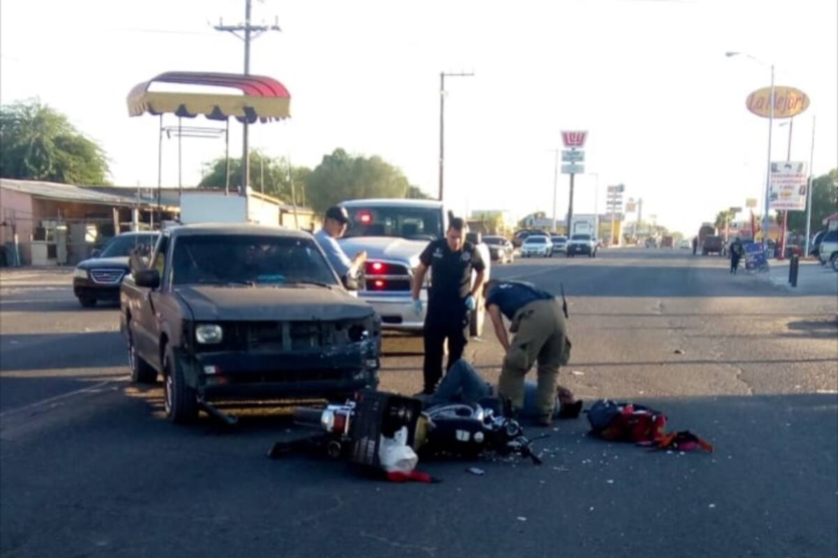 Motociclista es lesionado tras chocar en SLRC