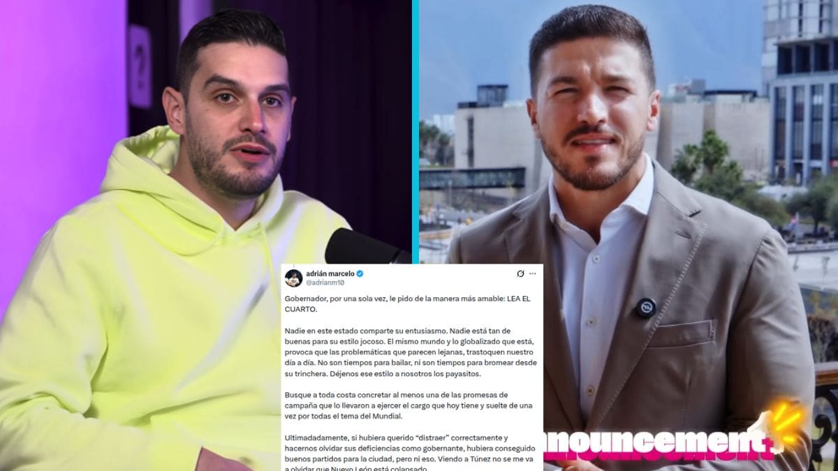 Samuel García promueve la Copa Mundial de la FIFA 2026 en inglés y Adrián Marcelo lo acusa de distraer de la crisis que hay en su estado: “Nuevo León está colapsado”