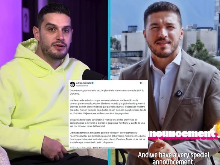 Samuel García promueve la Copa Mundial de la FIFA 2026 en inglés y Adrián Marcelo lo acusa de distraer de la crisis que hay en su estado: “Nuevo León está colapsado”