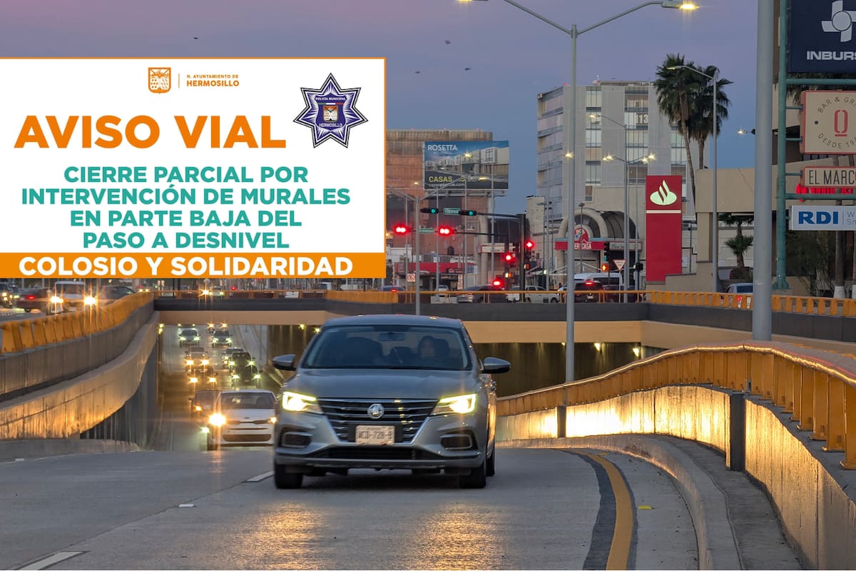 Pintarán mural en paso a desnivel Colosio y Solidaridad; reducirán carril desde este domingo: así será la circulación
