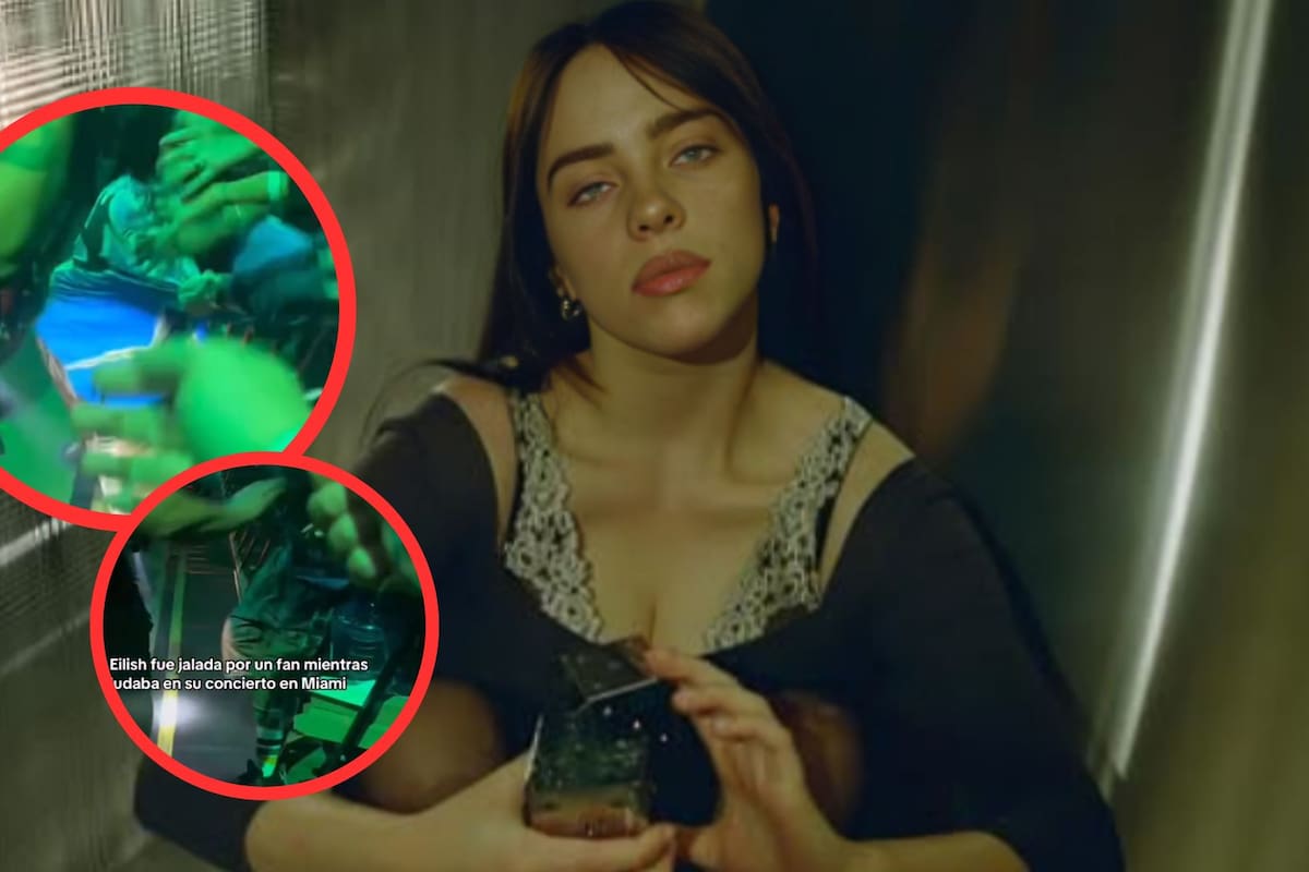 Billie Eilish es jalada violentamente por un asistente durante su concierto en Miami