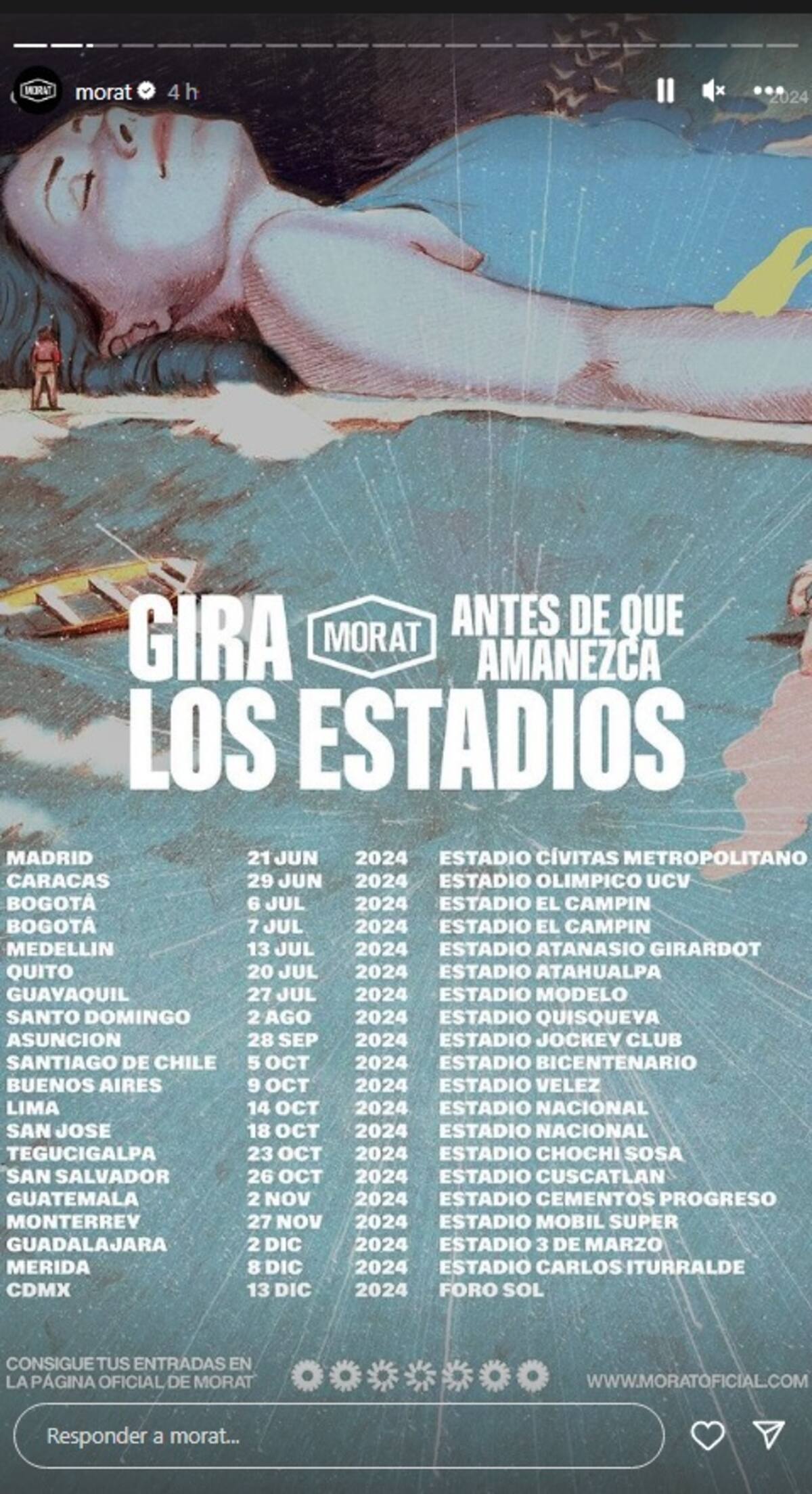 A través de sus redes sociales, la banda colombiana Morat confirmó las fechas y ubicaciones de su esperada gira por México. FOTO: Instagram