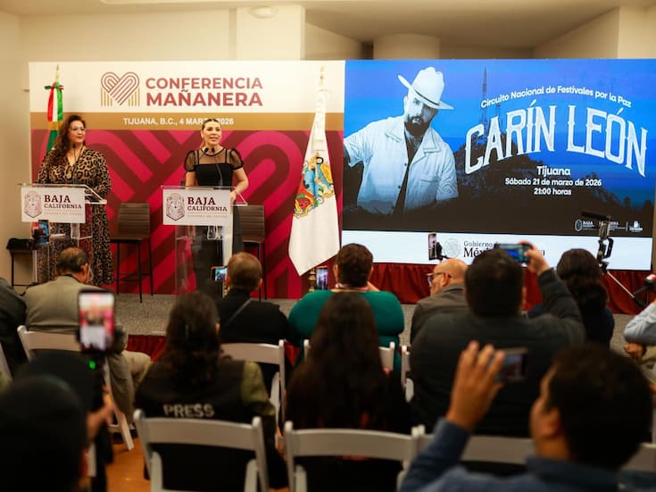En Tijuana iniciará la ruta del circuito nacional de festivales por la paz con Carín León: anuncia gobernadora Marina del Pilar