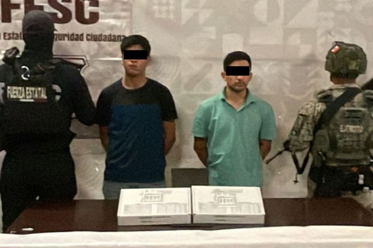 Detienen en Tecate a presuntos integrantes de célula criminal; llevaban armas y casi chocan una patrulla