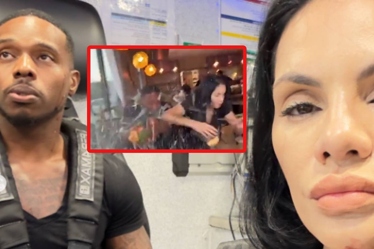 ¡Queda grabado! Influencers en Texas sobreviven a choque contra vidrio en un restaurante mientras probaban una comida para sus redes sociales