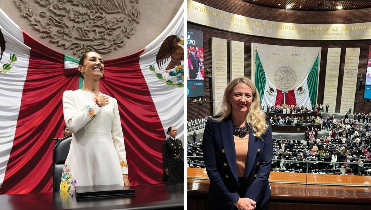 Sarah Bairstow asistió a la investidura de la presidenta Sheinbaum. | Especial