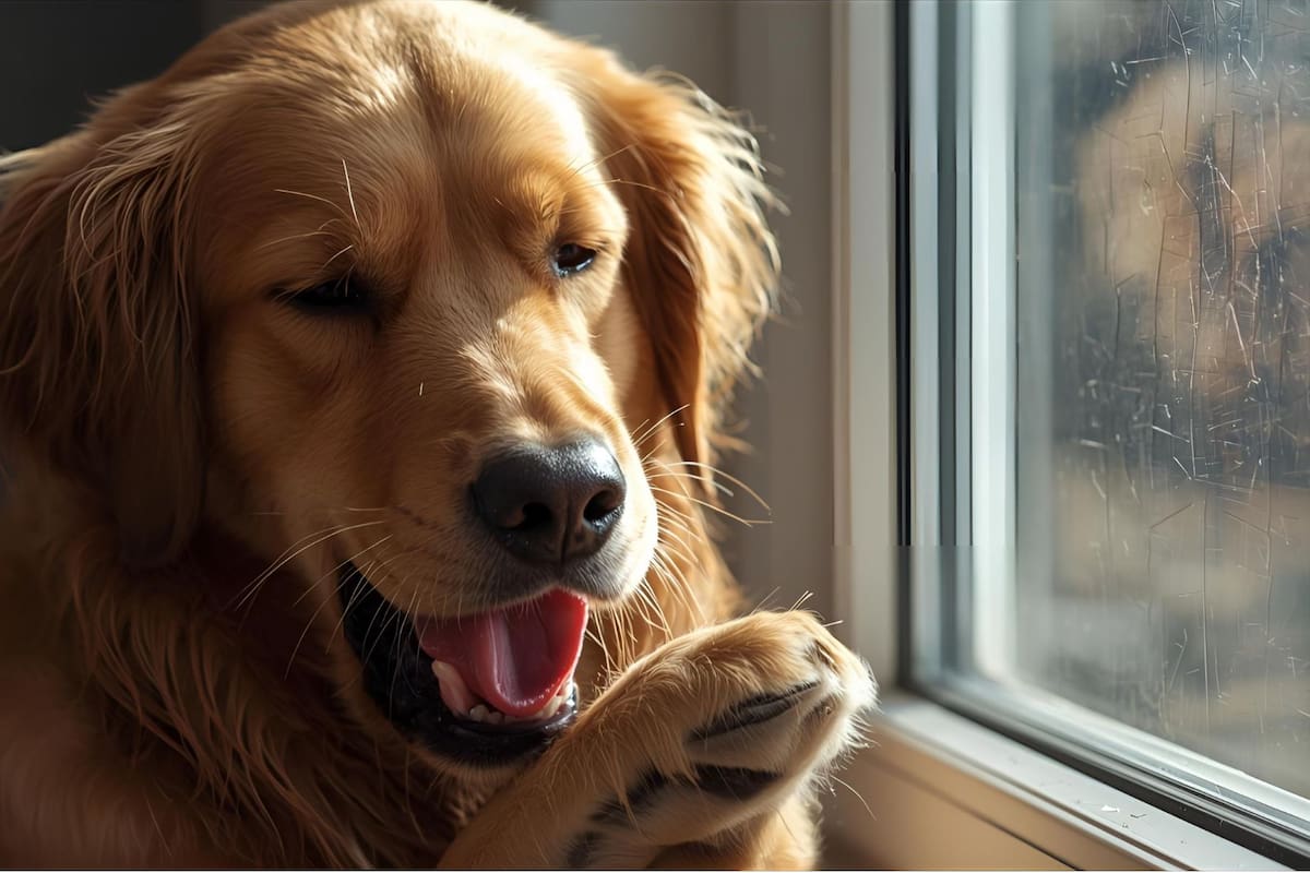 Qué nos quiere decir tu perro cuando se lame las patas sin parar