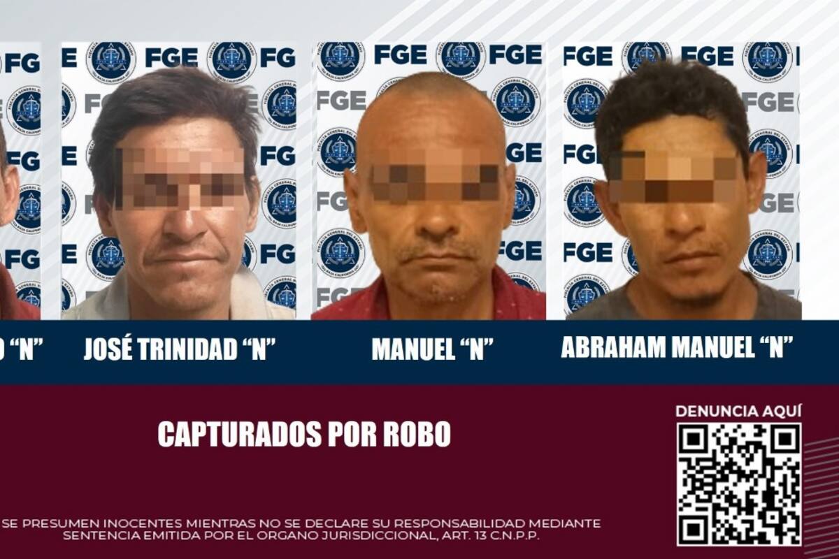 Capturan a 4 prófugos de robos