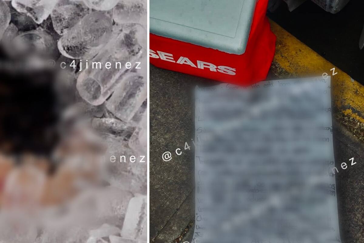 CDMX: Dejan hielera con cabeza humana y “narcomensaje” en el Reclusorio Norte