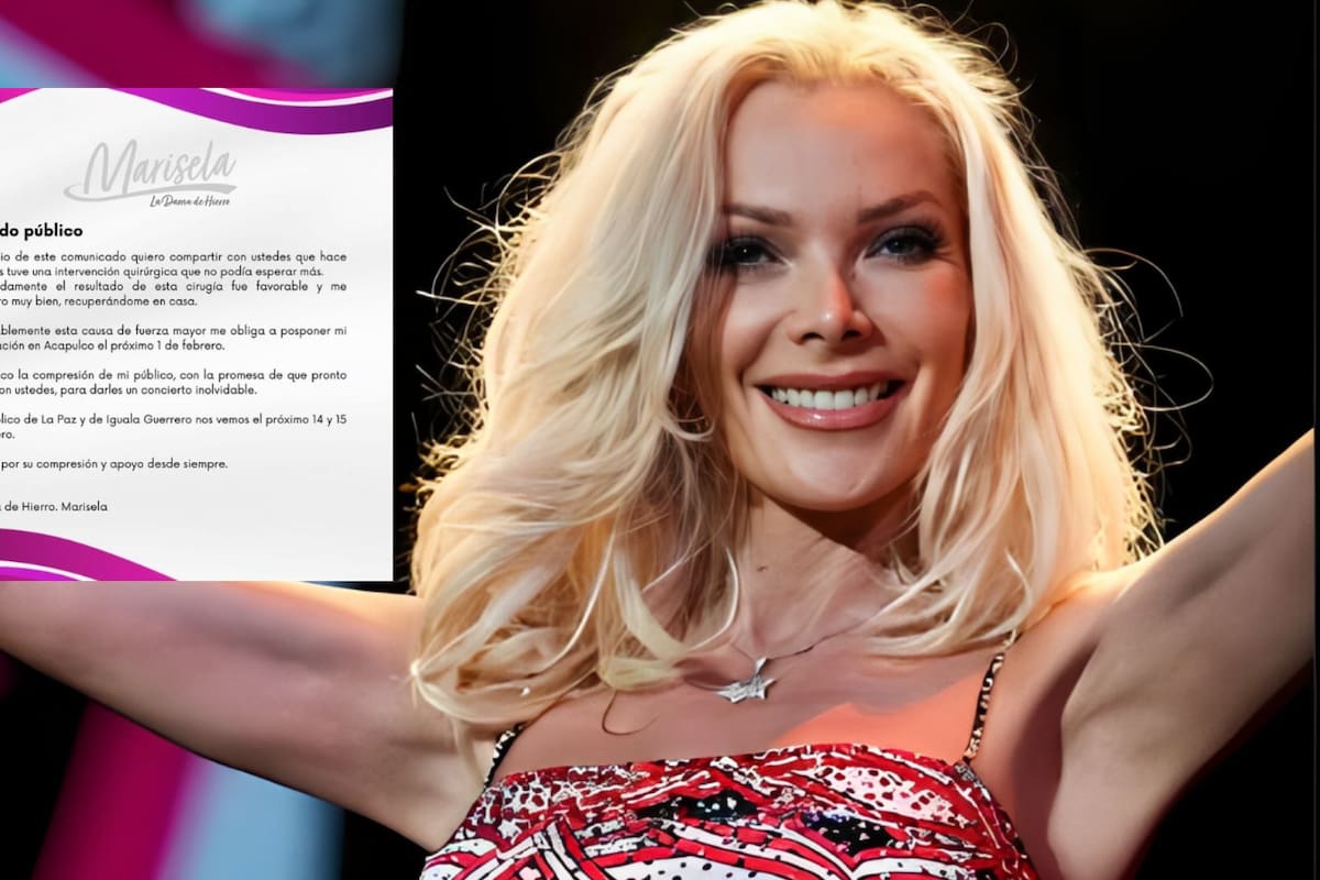 Marisela se somete a cirugía de emergencia y reprograma conciertos