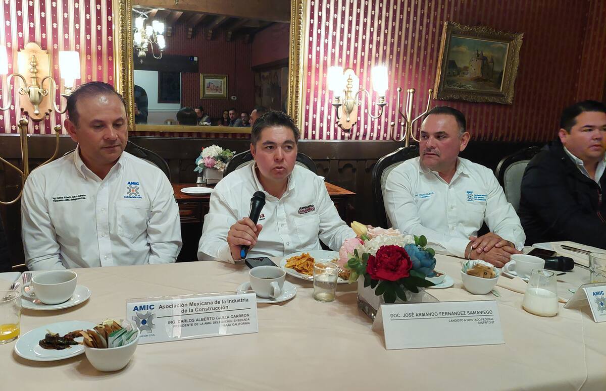 Edgar Rojo Medina, presidente de la Asociación Mexicana de la Industria de la Construcción (AMIC) de Baja California.