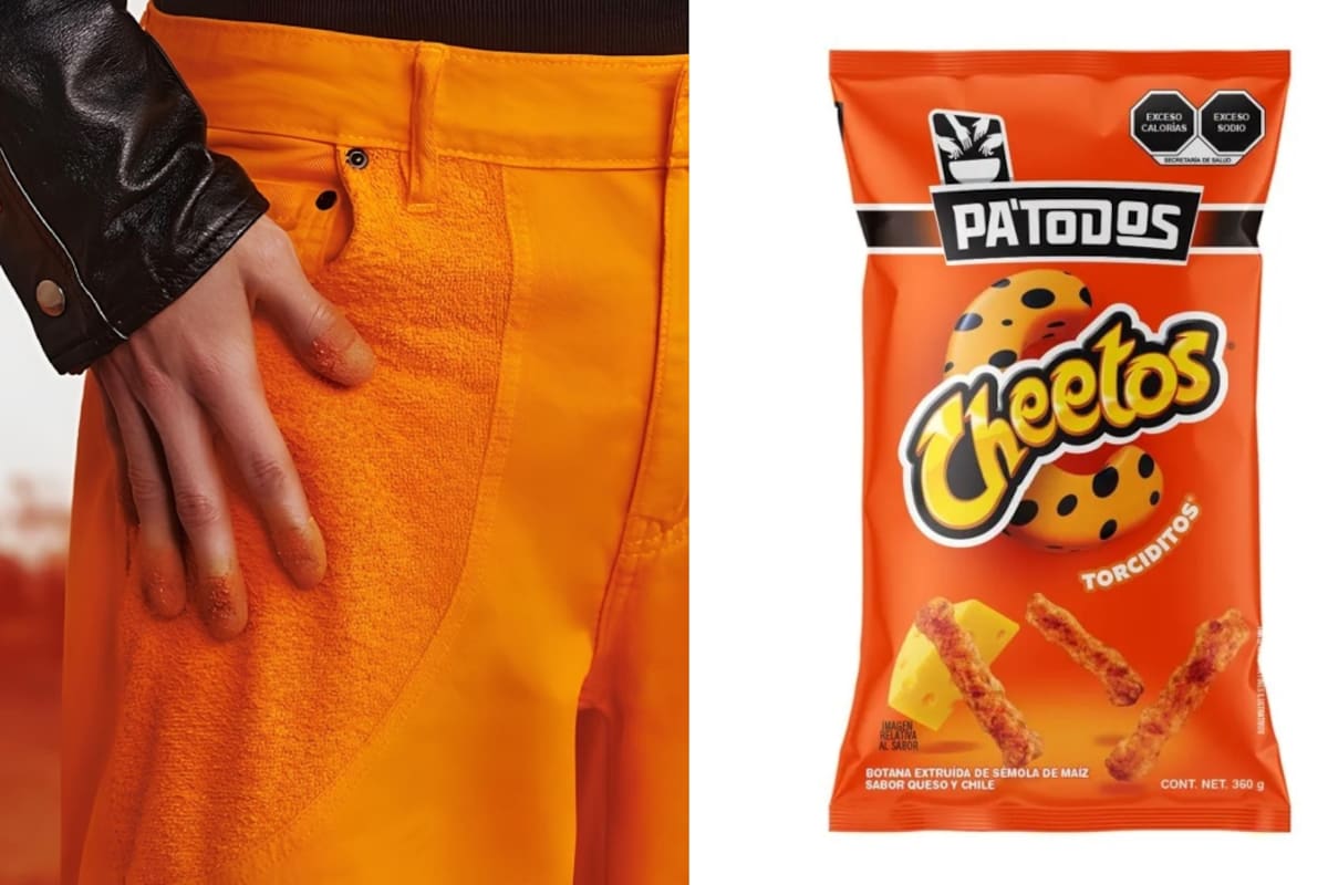 Cheetos lanza pantalones especiales para limpiarte los dedos llenos de polvo de sabritas sin que se note
