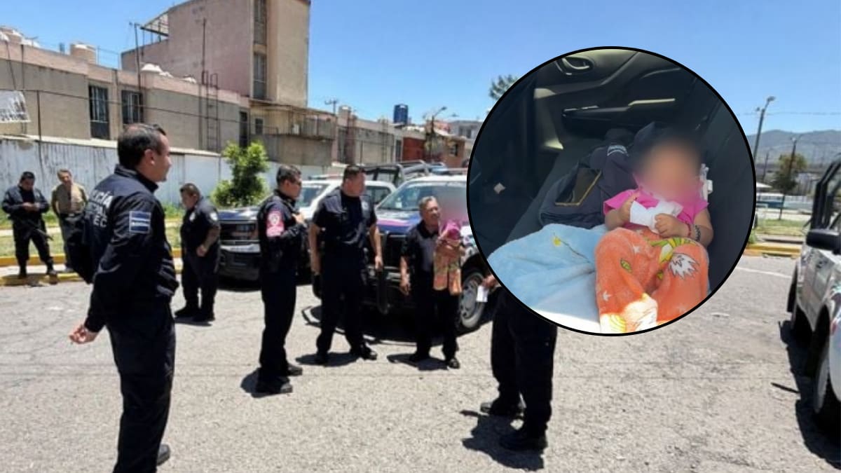 Padre abandona a bebé de seis meses en taxi de aplicación junto a dos botellas de alcohol y un pequeño biberón con atole descompuesto; chofer pidió ayuda a policías