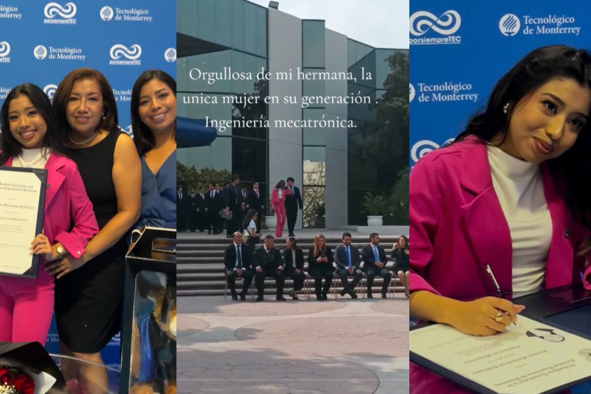 Estudiante se viraliza en TikTok por ser la única mujer en graduarse de Ingeniería Mecatrónica en su generación