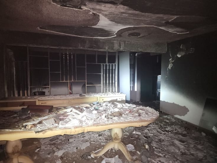 Se incendia casa de ex alcalde de SLRC