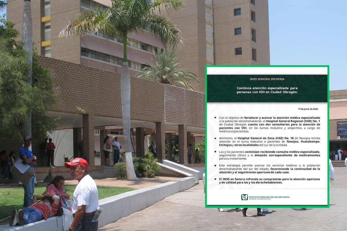 IMSS Sonora niega falta de especialistas para atender a pacientes con VIH en Cajeme y Navojoa