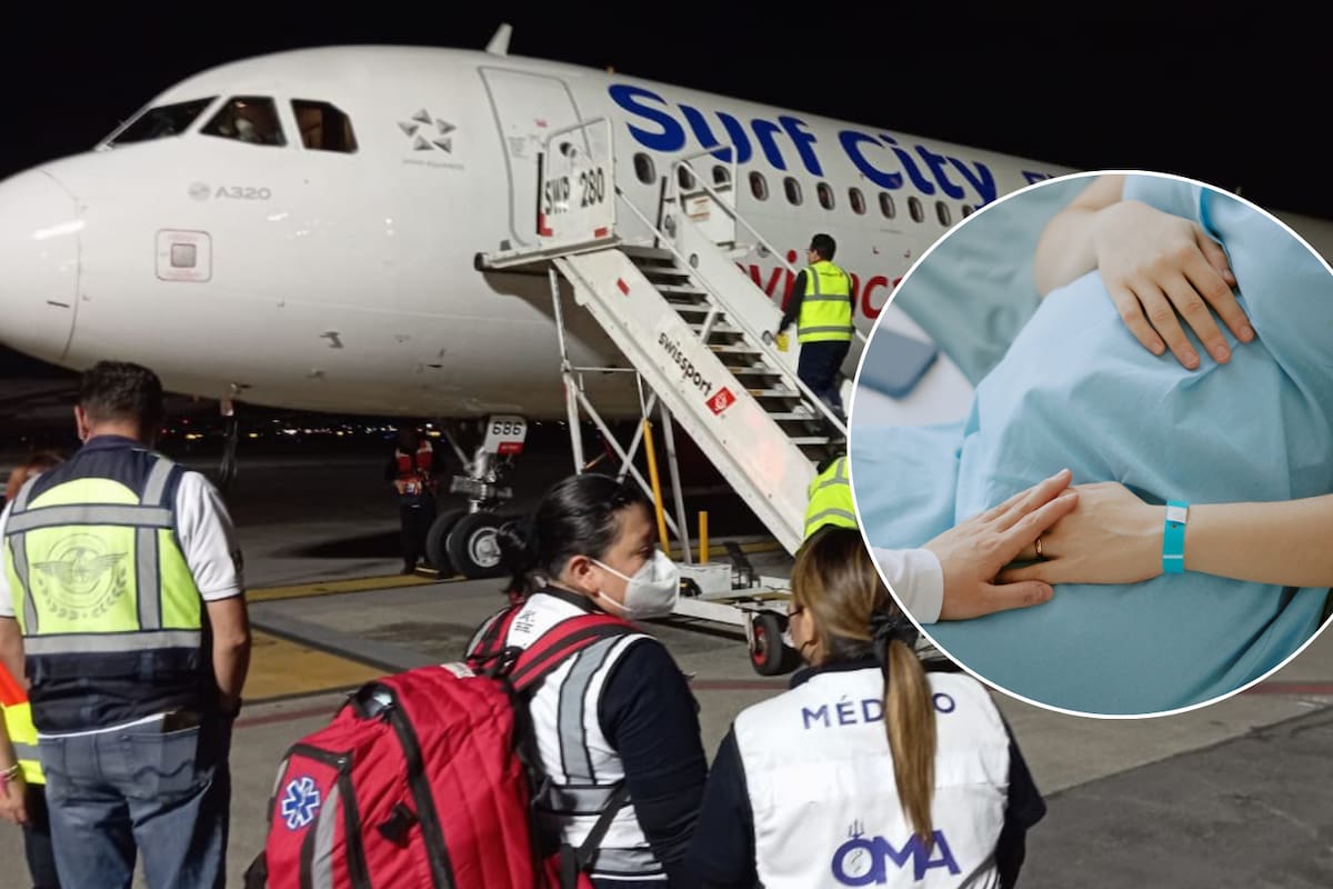 Mujer embarazada sufre hemorragia en vuelo a EEUU; avión aterriza de emergencia en el AICM