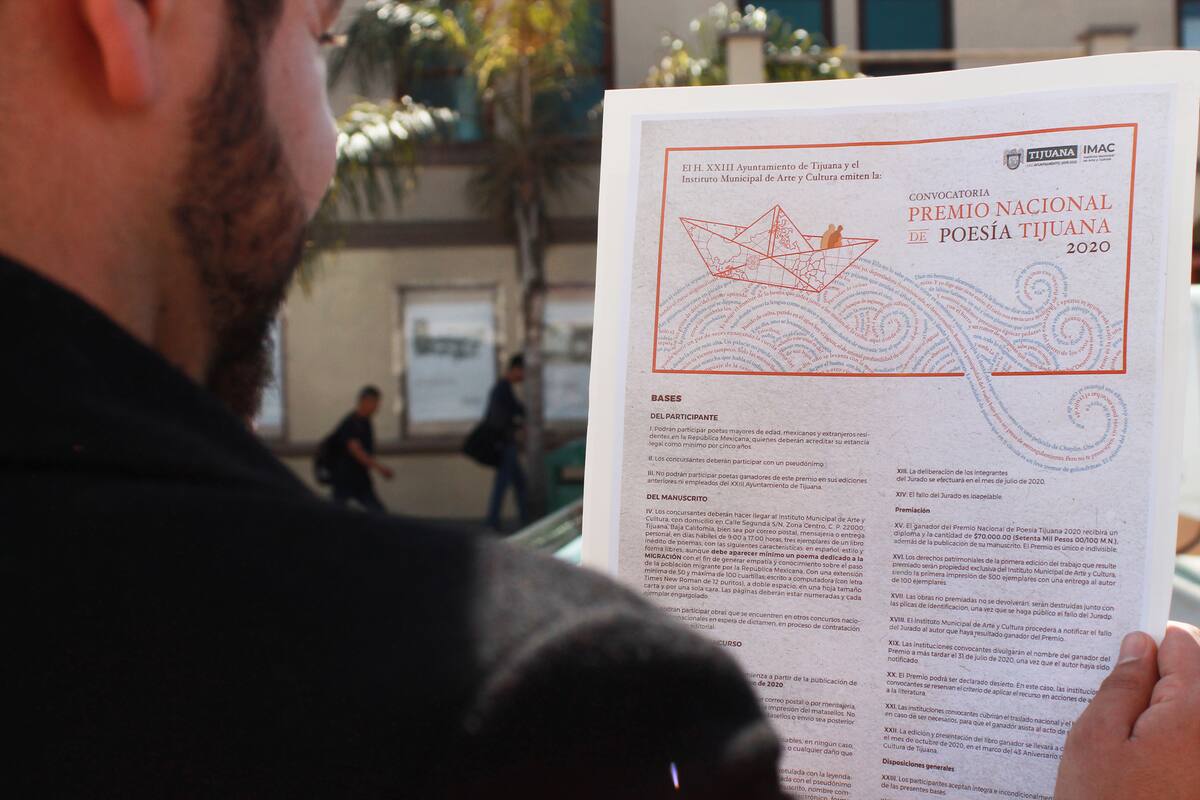 Últimos días para cierre de convocatoria del Premio Nacional de Poesía Tijuana 2020: IMAC