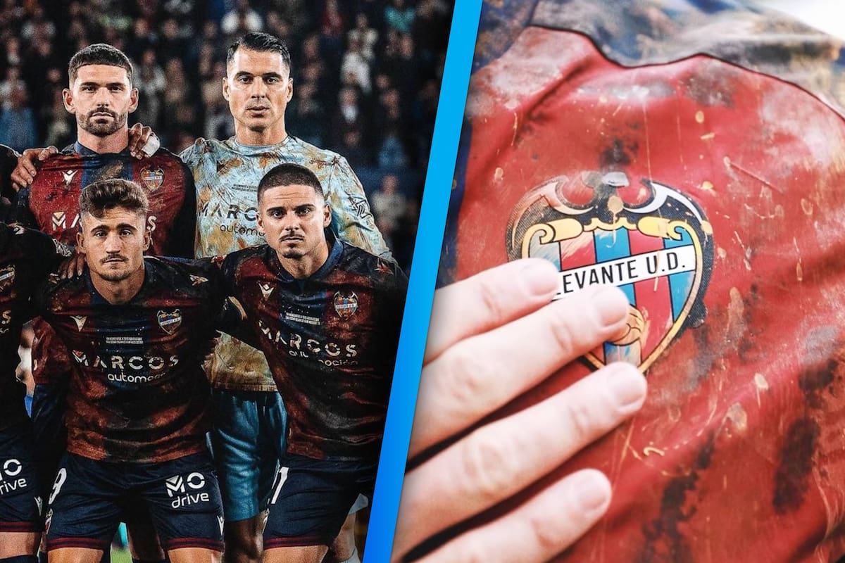 Levante sale a la cancha con el uniforme ‘enlodado’ para homenajear a las víctimas de la DANA