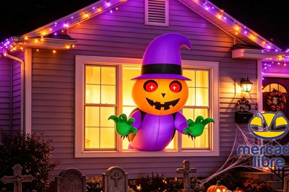 MercadoLibre remata un inflable decorativo de Halloween de 1.35 metros con luces LED e iluminación nocturna por menos de 500 pesos