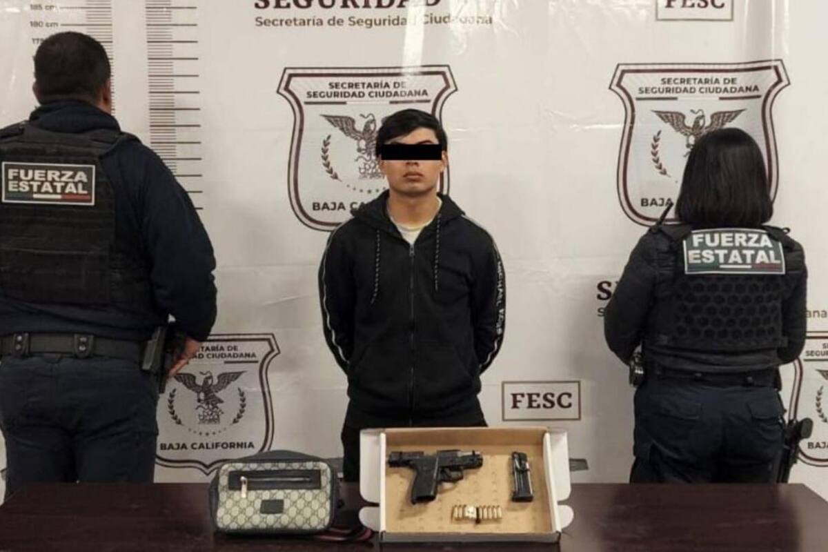 Detienen a joven armado en Tijuana
