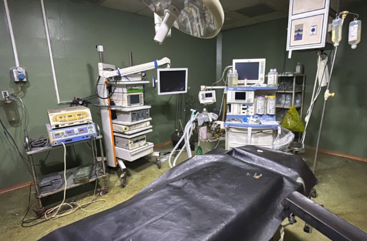 Sala de operaciones vacía en el Hospital Kamal Adwan en Beit Lahiya el norte de Gaza el pasado jueves 24 de octubre. / AFP-Getty Images
