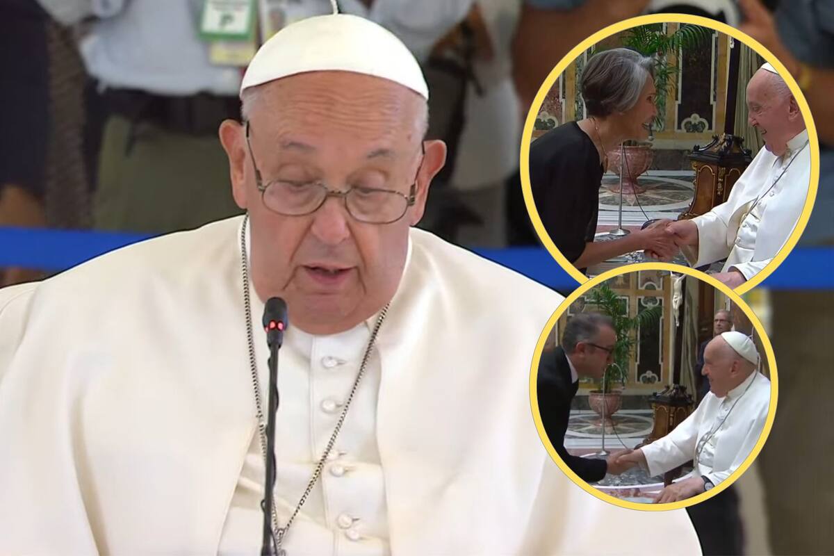 Así fue el encuentro de comediantes con el Papa Francisco