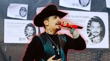 Christian Nodal aparece en tendederos del 8M en CDMX, donde manifestantes lo señalan como “deudor alimentario” y muestran su apoyo a Cazzu