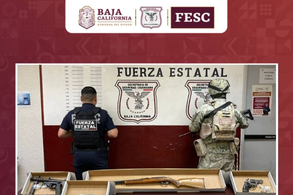 Encuentran armas de fuego tras denuncia ciudadana, en el valle de Mexicali