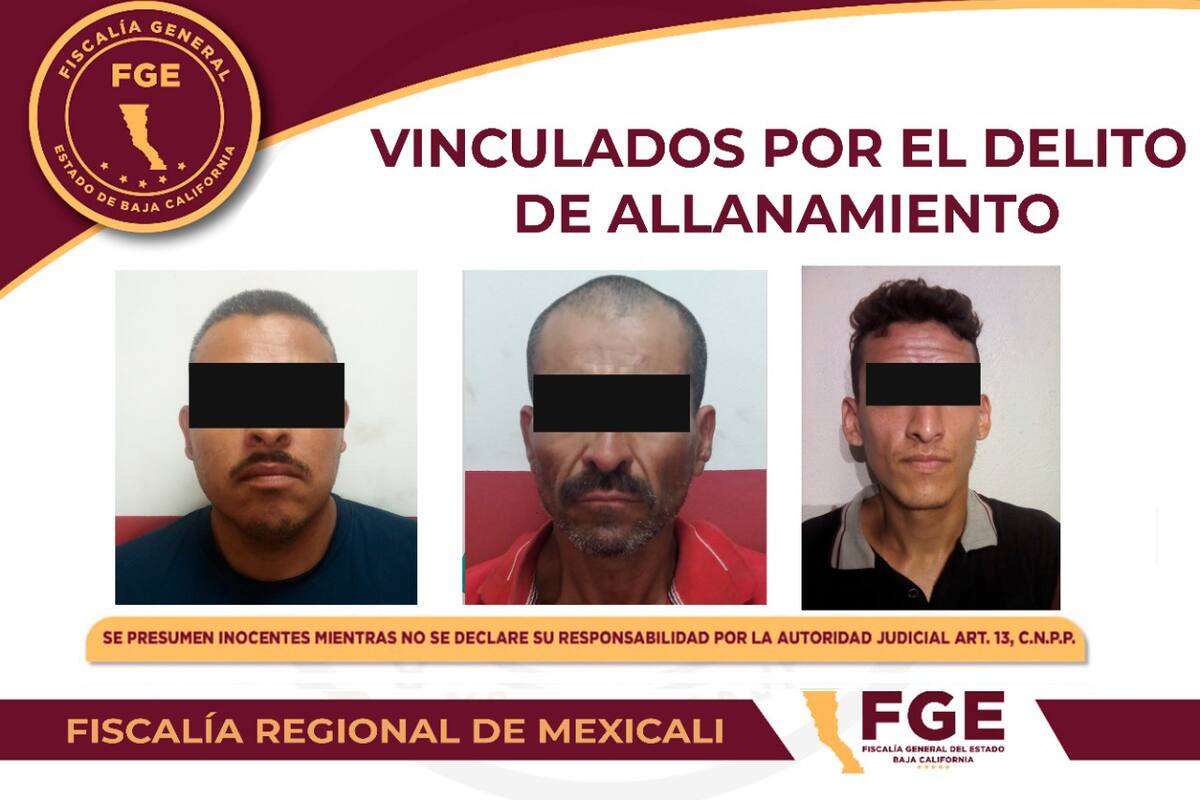 A proceso tres hombres por allanamiento