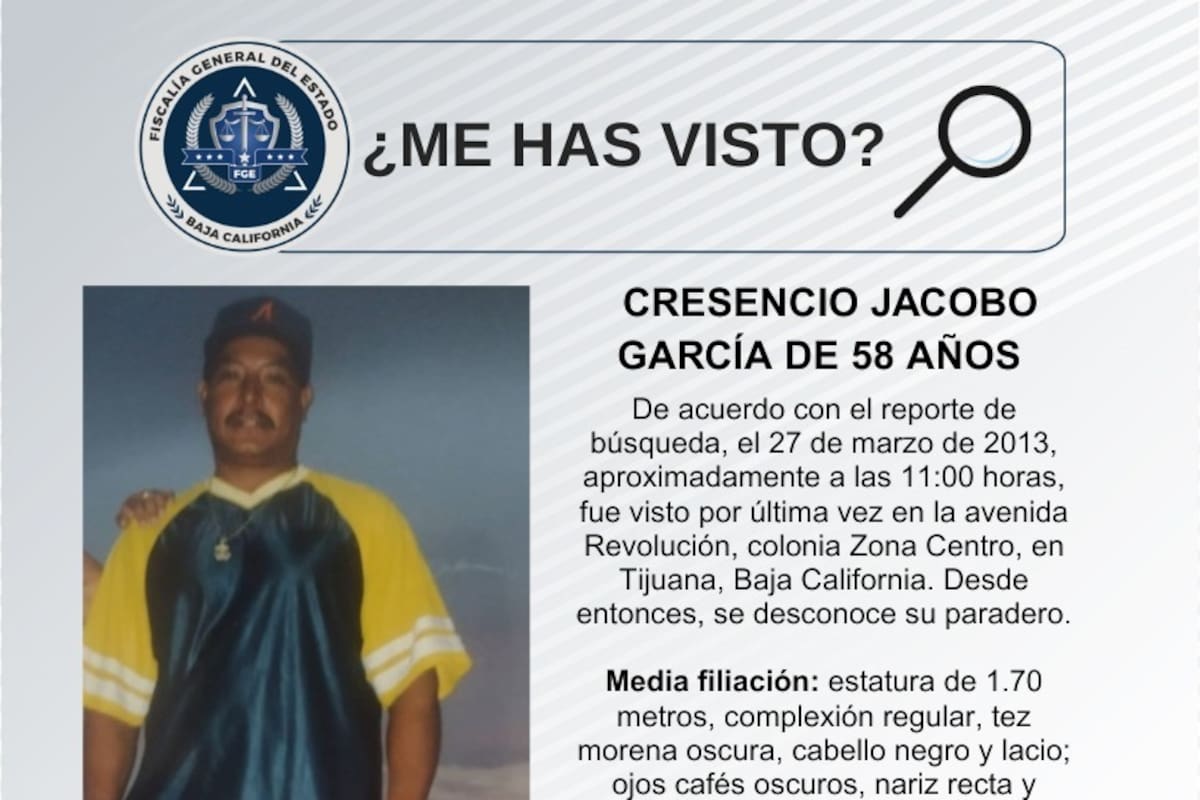 Se busca Cresencio Jacobo García de 58 años de edad