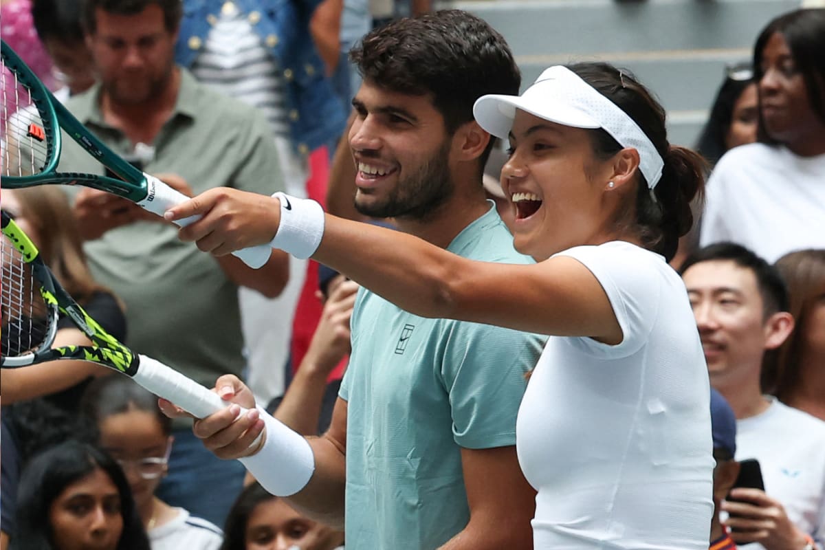 Carlos Alcaraz y Emma Raducanu fueron eliminados en la primera ronda de Dobles Mixtos del US Open