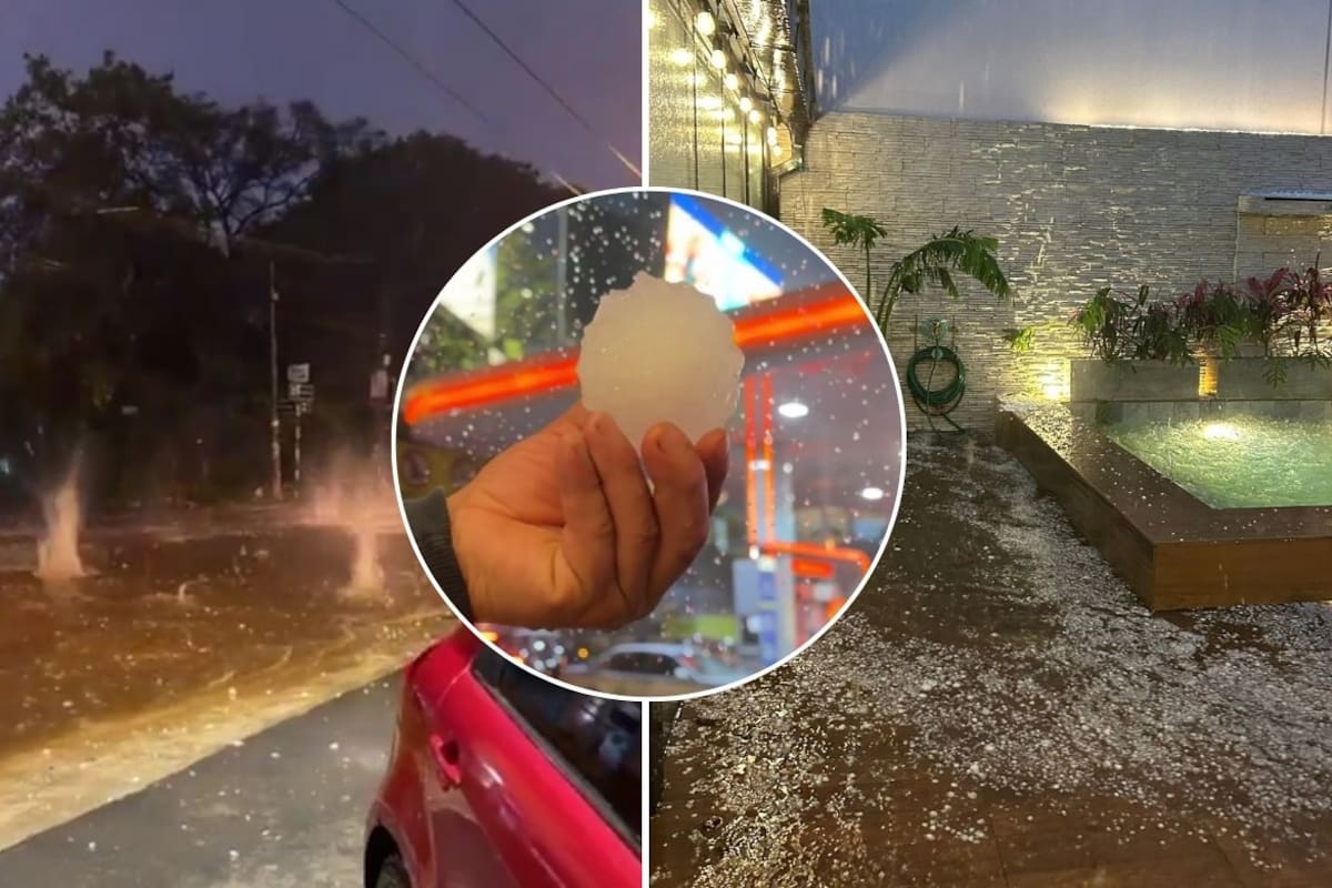 Fuerte granizada golpea Asunción y San Lorenzo en Paraguay, rompe parabrisas, daña viviendas y deja 58 líneas eléctricas fuera de servicio mientras continúan las alertas por tormentas