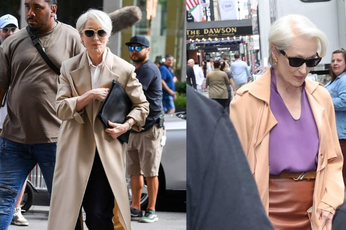 Meryl Streep roba miradas en Nueva York durante el rodaje de “El diablo viste a la moda 2”