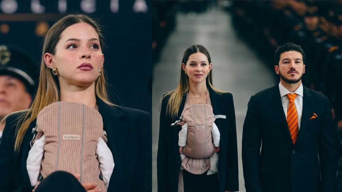 Mariana Rodríguez genera polémica en redes por fotos trabajando con su bebé