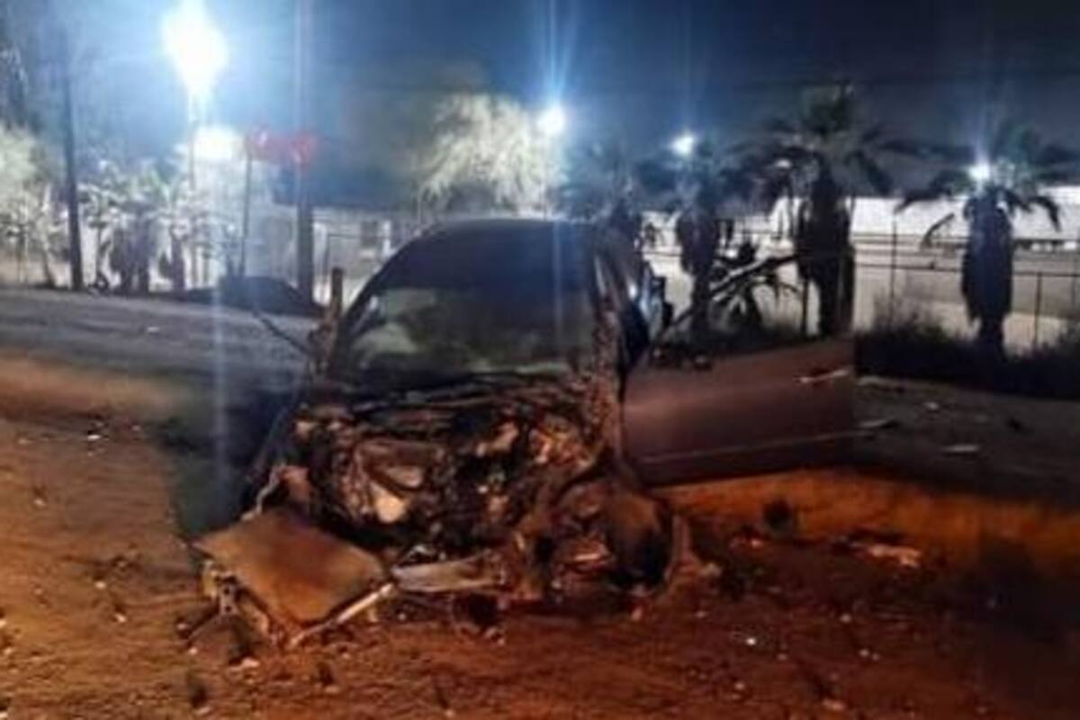 Abandona automóvil después de accidente