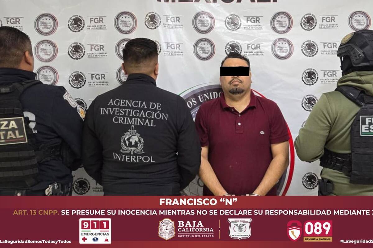 Detienen en Mexicali a prófugo estadounidense por delitos financieros y crimen organizado
