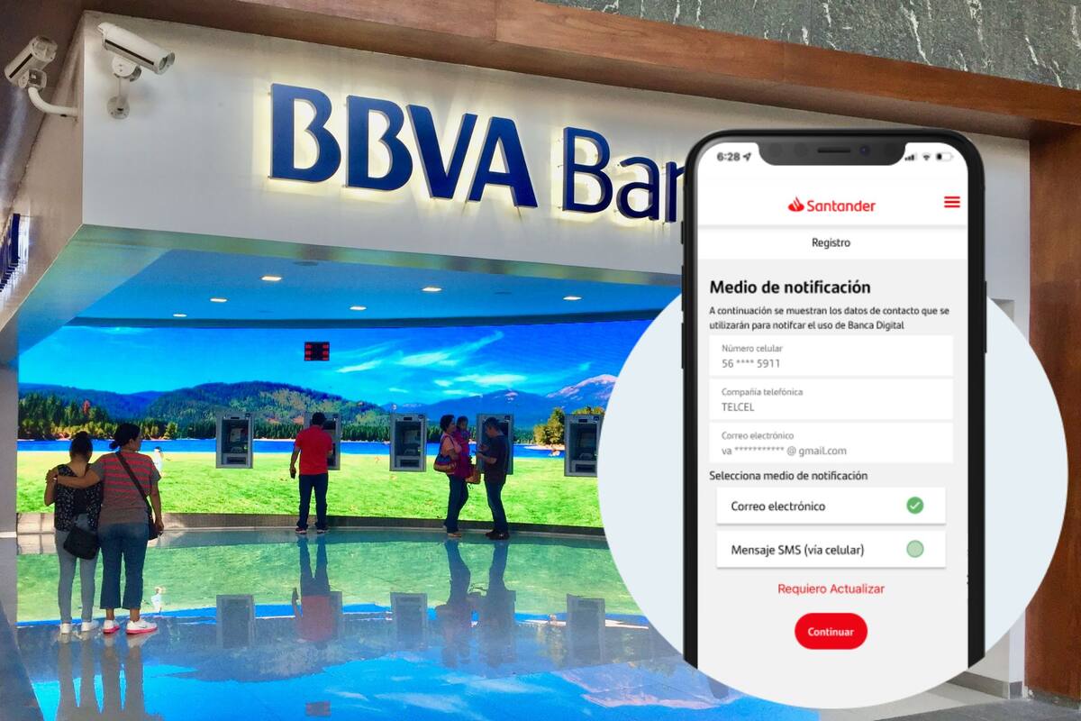 Usuarios reportan fallas en aplicaciones bancarias de Santander y BBVA en plena quincena