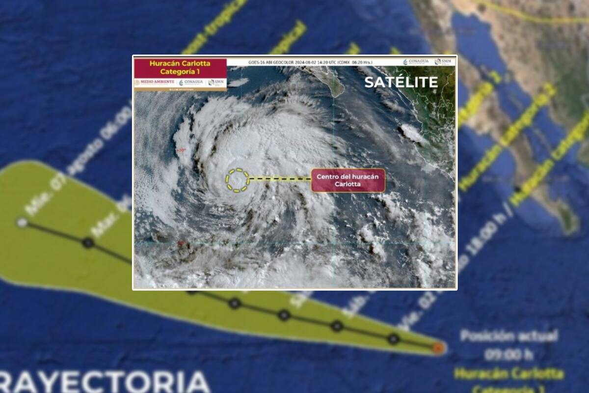 Carlotta se intensifica a huracán 1, afectaría a estos estados en México
