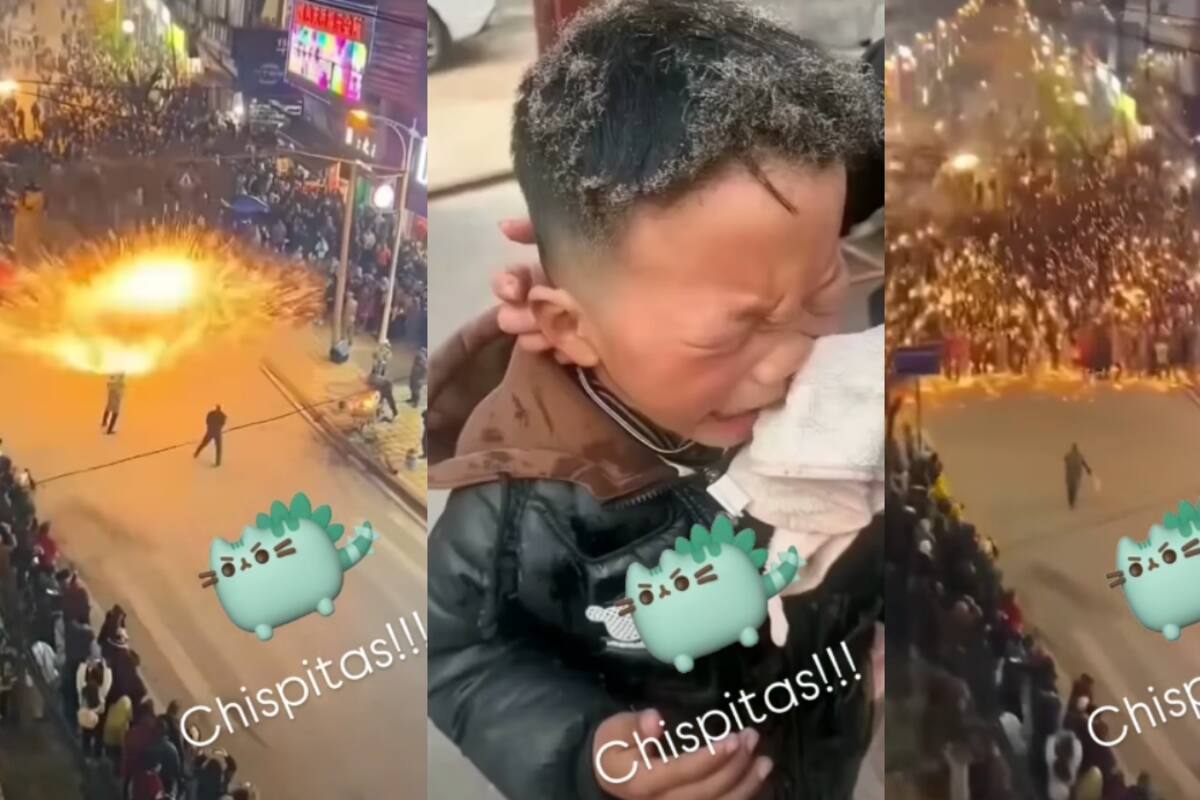 “Varios salieron con quemaduras”: espectáculo en China se vuelve viral por lanzar pelotas explosivas que estallan como fuegos artificiales en la cara