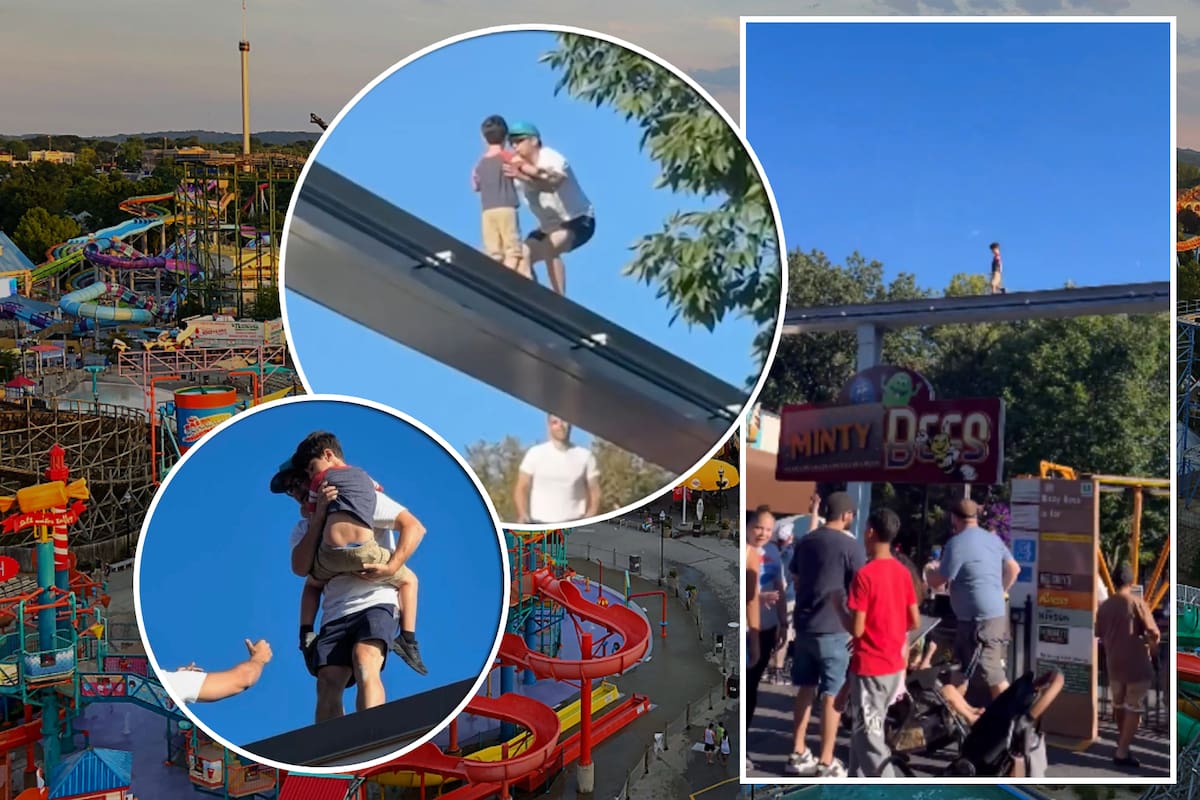 Video muestra el dramático rescate de un niño que desapareció y encontraron a 6 metros de altura, arriba del Monorriel en un parque de diversiones de Pensilvania