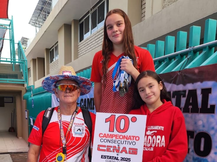 Consigue Cenag décimo título consecutivo en Estatal de Natación Curso Corto