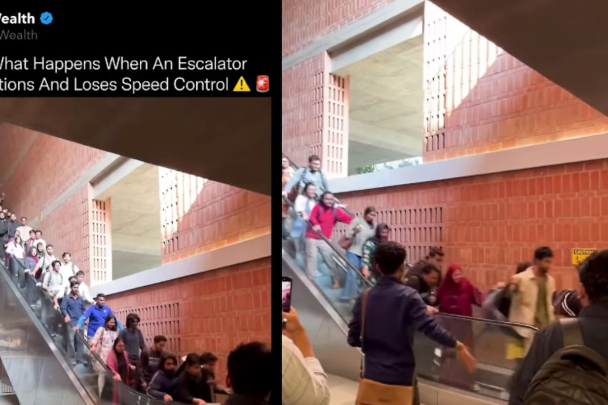 Escalera eléctrica pierde el control con personas a bordo: así ocurrió