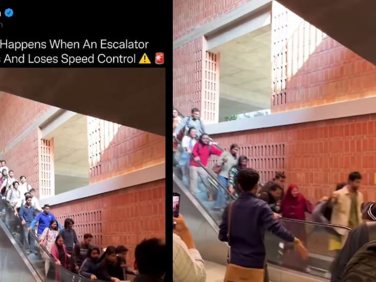 Escalera eléctrica pierde el control con personas a bordo: así ocurrió