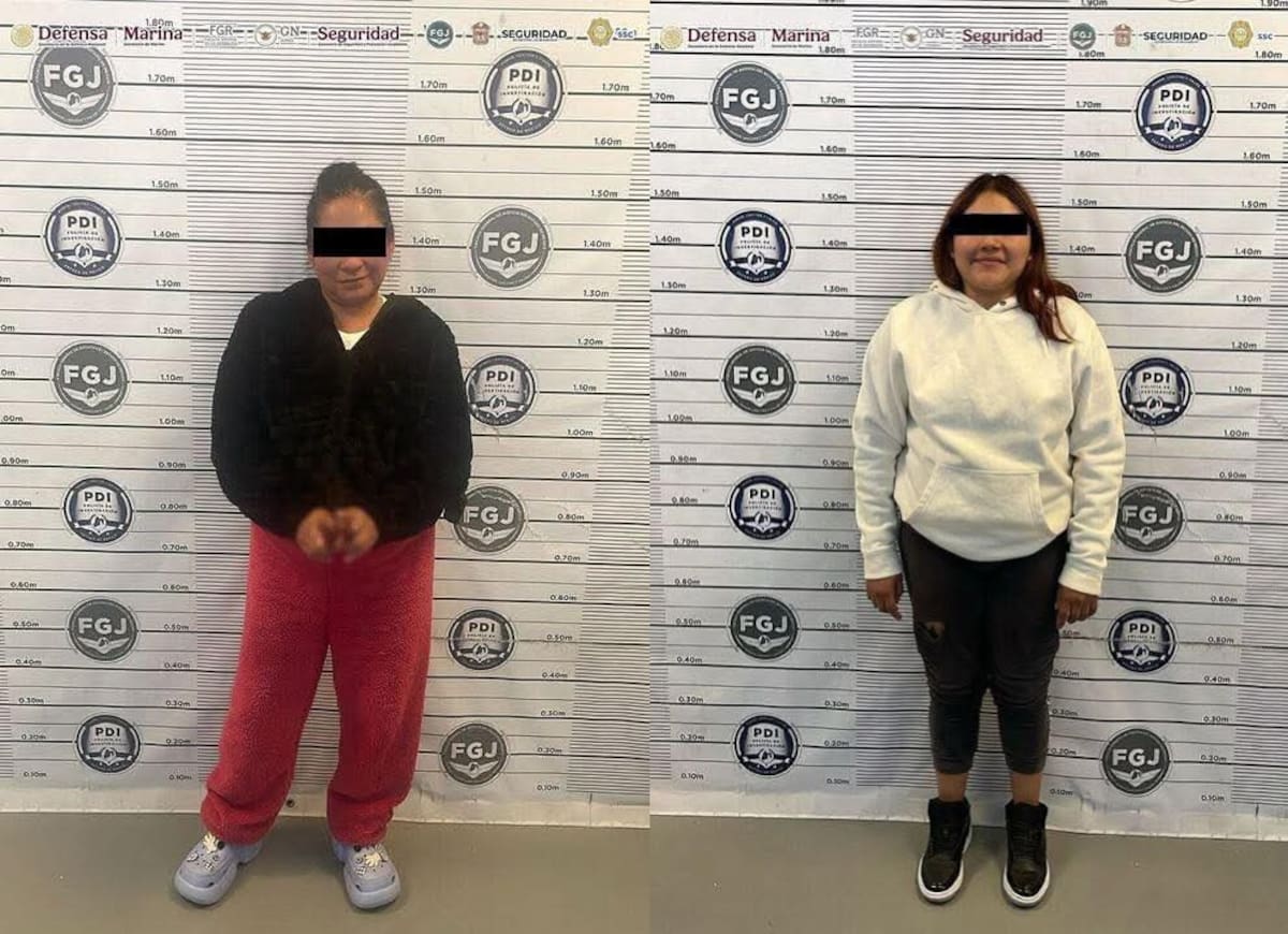 Foto: SSC CDMX.
las presuntas líderes, identificadas como Erika “N” y Wendy “N”.