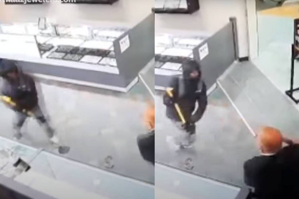 VIDEO: Intentan robar una joyería pero el dueño saca una pistola y se dan a la fuga
