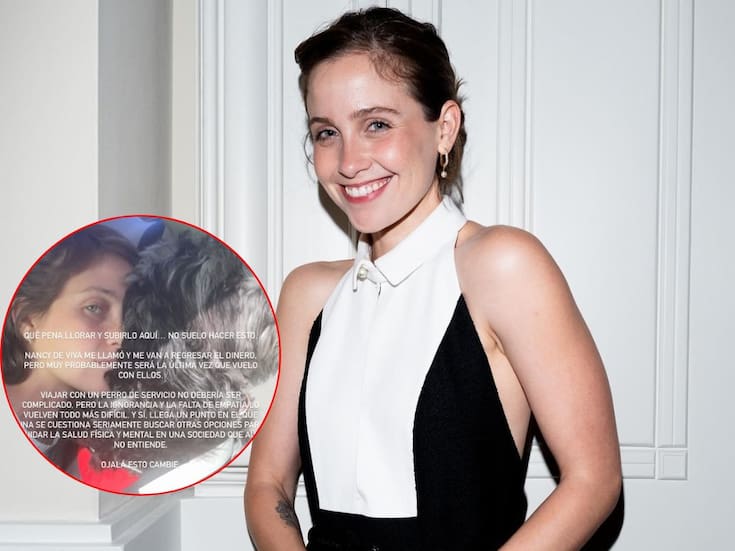 Natasha Dupeyrón acusa discriminación de aerolínea tras impedirle viajar con su perro de servicio; la actriz perdió su vuelo a EEUU