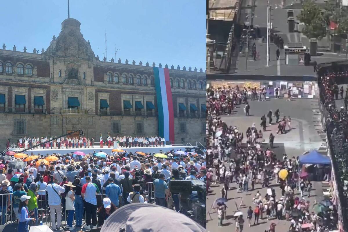 FOTOS: Sin una valla lució el Zócalo este domingo para acto de Sheinbaum