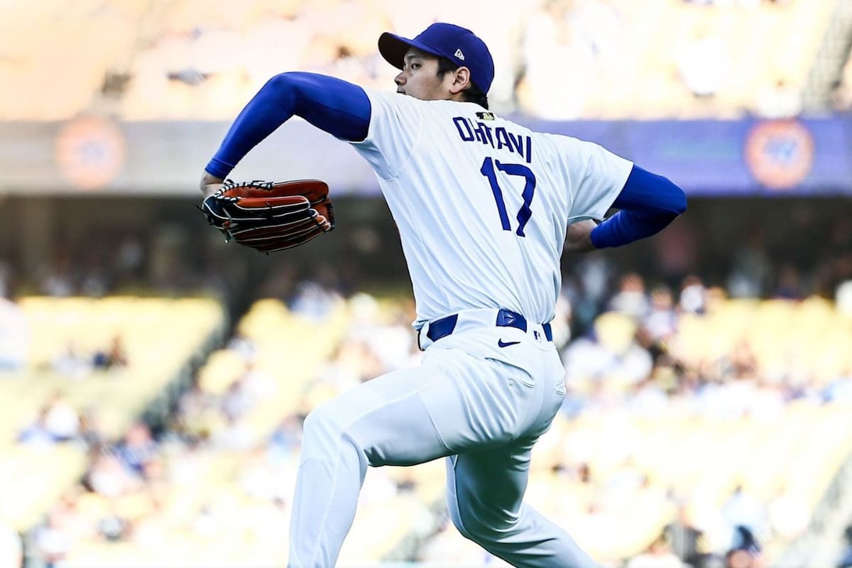Shohei Ohtani, lanzador de los Dodgers de Los Ángeles, volvió al montículo 643 días después de someterse a una cirugía de codo. Foto: Dodgers